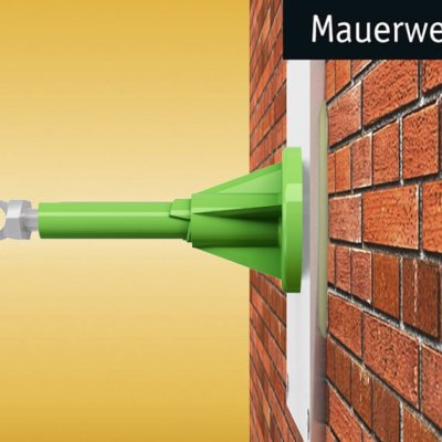 isorocket® Dauergerüstanker MINI Masonry - Anwendung Mauerwerk